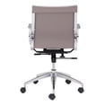 thumbnail image 6 of Modern Contemporary Low Back Office Chair, Beige, Faux Leather, 6 of 6