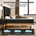 thumbnail image 3 of Lodeija 12 inch Queen Cooling Gel Memory Foam Mattress,Pressure Relief with Innerspring, Medium Firm, Safe Materials,CertiPUR-US Certified, 3 of 9