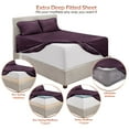 thumbnail image 3 of Nestl Extra Deep Pocket Queen Sheets - 6 Piece Soft Microfiber Bed Sheets Set Fits 18"-24" Mattresses, Purple, 3 of 8