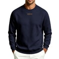 thumbnail image 2 of Men's Crewneck Sweatshirt Casual Solid Pullover Hoodless Standard Fit Athletic Work Out Gym Sweat Shirts, 2 of 9