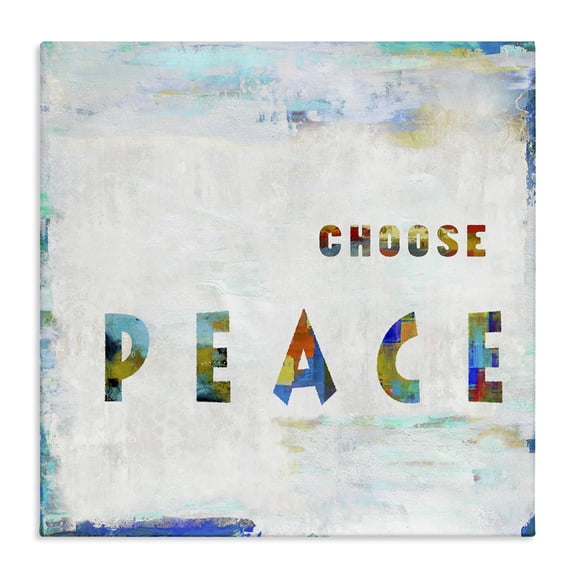 Stupell Industries Contemporary Colorful Choose Peach Phrase Canvas Art, 30 x 30, by Jamie MacDowell
