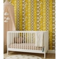 thumbnail image 5 of S4Sassy Self-Stick Decorative Boho Wallpaper, Circular Stripes Wall Paper, Plain Vinyl Waterproof Contact Paper, Yellow, 25"X240" Removable Renter Friendly Wall Covering For Bedroom, Dining Room, 5 of 9