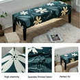 thumbnail image 2 of Dowbom High Stretch Dining Bench Cover,Printed Rectangular Bench Seat Cushion Slipcovers Removable Washable Anti-Dust Spandex Upholstered Bench Protector for Living Room Kitchen Bedroom-B, 2 of 8