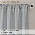 thumbnail image 6 of OVZME Judy Grey Kitchen Valance Curtain, Light Filtering Thick Textured Short Curtain with Dual Rod Pocket for Bathroom & Basement Windows, 1 Panel 60 x 22 Inches, 6 of 7