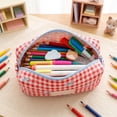 thumbnail image 4 of Cloth Pencil Pouch Makeup Brush Bags - Versatile Travel Organizer for Cosmetics, Toiletries, and Small Gadgets - Perfect Gift for Any Occasion, Lightweight and Stylish Design,Red, 4 of 5