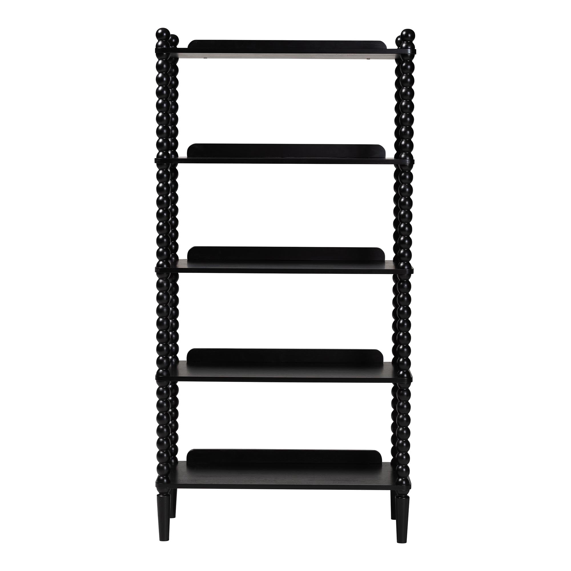 Baxton Studio Lucera Farmhouse Display Shelf, 5-Tier, Black