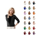 thumbnail image 1 of Pulls pour Femmes 2026 Mode Automne Hiver Manches Longues Col Rond Doux Tricoté Uni, 1 of 4