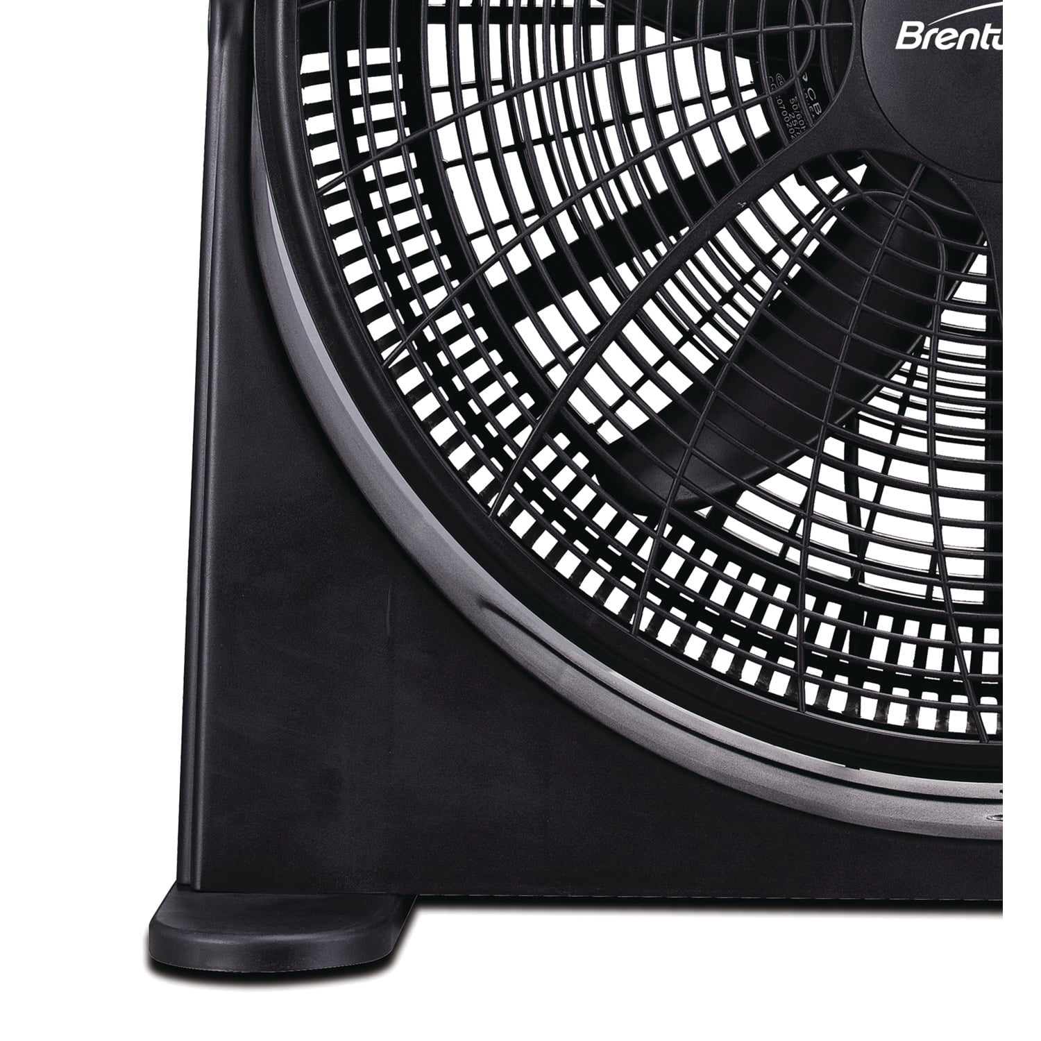 Brentwood Kool Zone 20-In. 3-Speed High-Velocity Air-Circulator Floor Fan, Black, F-20BKRPT