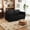 Black, variant on Modern Corduroy Loveseat Sofa, 60.6" Comfy Sofa Couch with Side Pocket, 2-Seater Sofa for Living Room, Bedroom and Small Spaces, Beige