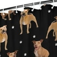 thumbnail image 3 of Pitbull Dog and Footprint Shower Curtain 36"x72" ,Bathroom Decorative Shower Curtains Set with 12 Hooks,Modern Waterproof Washable Shower Curtain, 3 of 6