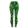 thumbnail image 6 of Vekome Green Womens Leggings Plus Size St Patricks Day High Waisted Yoga Pants Seamless Striped Lightweight Running Tights XL, 6 of 8