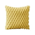thumbnail image 2 of Funda De Almohada De Poliéster Funda De Cojín Decorativa De Terciopelo De Lana Sintética, Súper Suave Y Acogedora, De 45x45cm, Para Sofá, Cama, Sala De Estar, Color Amarillo (1 Unidad) Rkxzt, 2 of 8