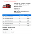 thumbnail image 2 of Right Tail Light Assembly - Compatible with 1997 - 2003 Pontiac Grand Prix 1998 1999 2000 2001 2002, 2 of 2
