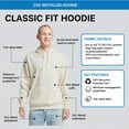 thumbnail image 4 of JERZEES Unisex Eco Hooded Sweatshirt, 57/43 Blend Ring-Spun Cotton/Polyester Fleece Pullover Hoodie (Sweet Cream Heather , 2XL), 4 of 8