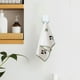 thumbnail image 5 of Linda toalla de baño de vellón de coral bordada panda, grande 76x34cm, toalla absorbente gruesa de secado rápido para el hogar y la playa, poliéster blanco suave sin pelusa, 1 paquete, 5 of 5
