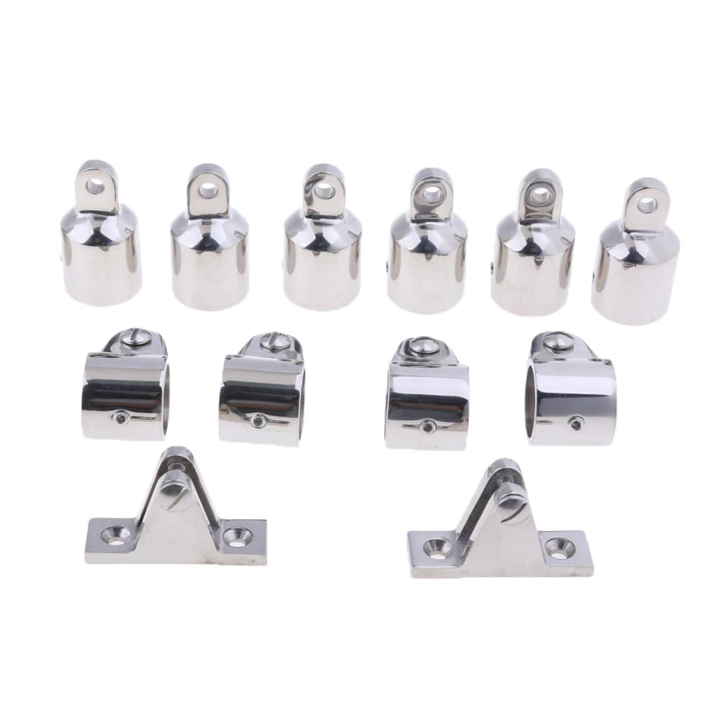 Stainless Steel Set of 13 3-Bow 1" Bimini Top Boat Fitting Marine Hardware 