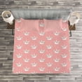 thumbnail image 3 of Ambesonne Swan Quilted Bedspread Set 3 Pcs, Patterned Wings and Hearts, King Size, Multicolor, 3 of 3
