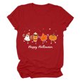 thumbnail image 7 of mgoYE Halloween Tshirts Women Plus Size Funny Long Sleeve Halloween Thanksgiving Fall Pumpkin T-Shirts Graphic Tee Tops Womens T Shirts(Red,S), 7 of 7