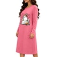 thumbnail image 6 of Stamzod Night Shirts for Women Long Sleeve Sleep Dress Crewneck T Shirt House Dress Halloween Women's Nightgowns & Sleepshirts L, 6 of 7