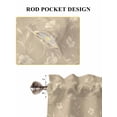 thumbnail image 6 of Beige Floral Living Room Curtains 2 Panel, Vintage Spring Botanical Flowers Cafe Window Treatment, Farmhouse Bedroom Bathroom Kitchen Curtains Drapes 104"x45", 6 of 6