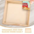 thumbnail image 4 of 2pcs Puzzle Block Wood Trays Wood Serving Tray 3D Puzzle Toy Organizers, 4 of 5