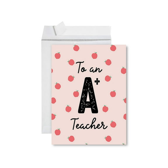 Koyal Wholesale  Jumbo Teacher Appreciation Cards - Best Staff Creative Thank You Card with Envelope, A  Teacher
