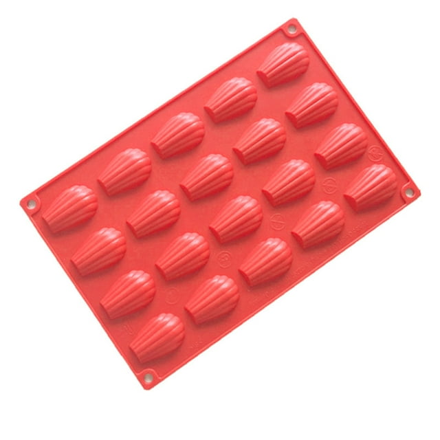 20 Cavity Madeleine Pan, 2Pcs Nonstick Silicone Madeleine Molds, Shell