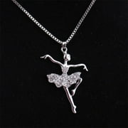 Children Day Gift Dancer Ballet Dance Pendant Necklace Charm Girl Christmas Valentine'S Gift Teacher Appreciation Gifts