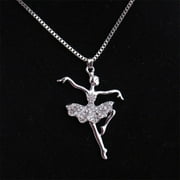 Kuluzego Dancer Ballet Dance Pendant Necklace Charm Girl Christmas Valentine'S Gift