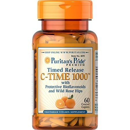 Puritan's Pride Vitamin C-1000 mg with Rose Hips Timed Release-60