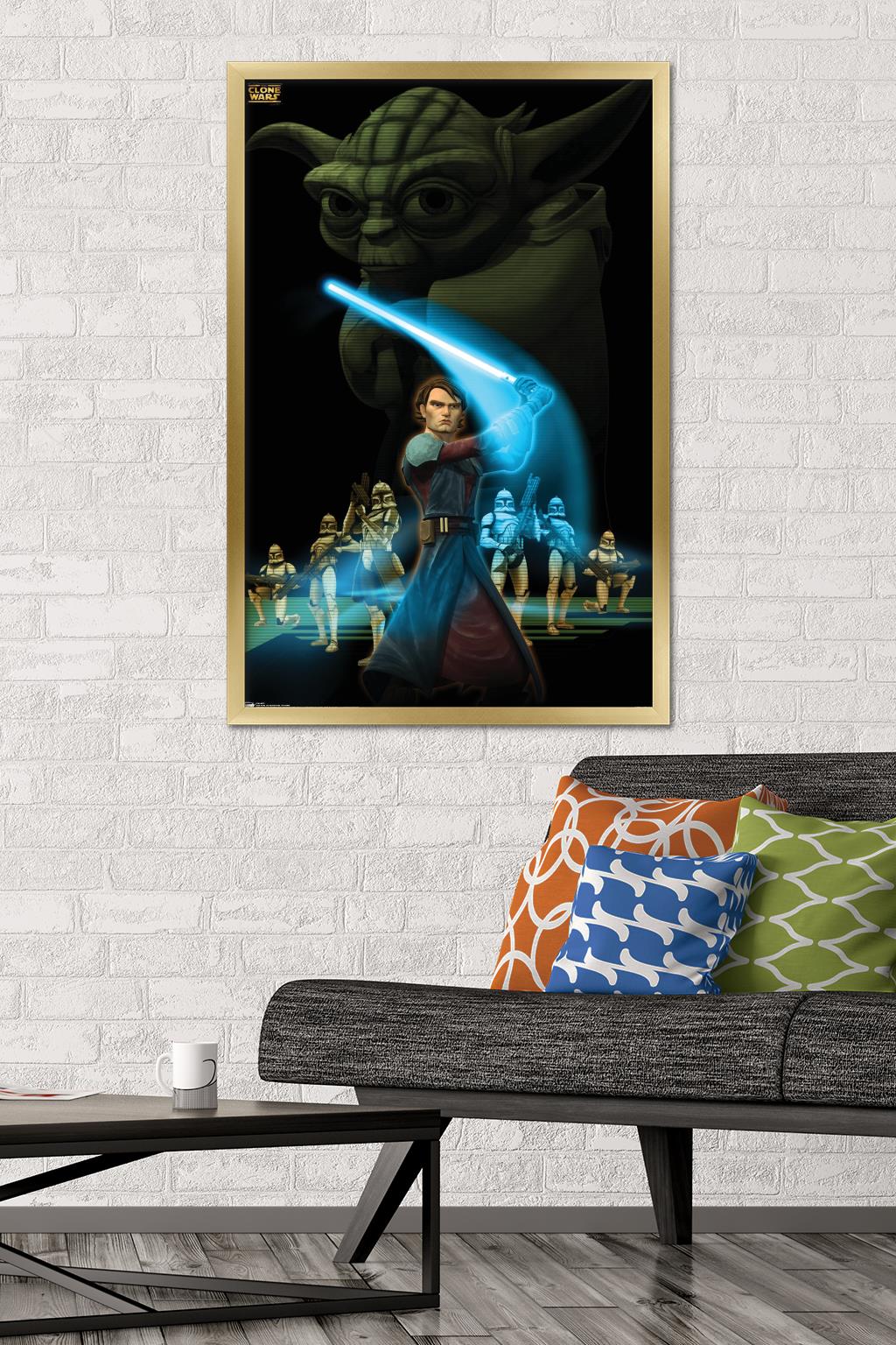 Star Wars: The Clone Wars - The Force Wall Poster, 22.375" x 34", Framed - image 2 of 5