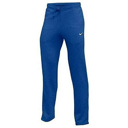 Nike Mens Club Swoosh Fleece Open Hem Sweatpants (Small, Royal)
