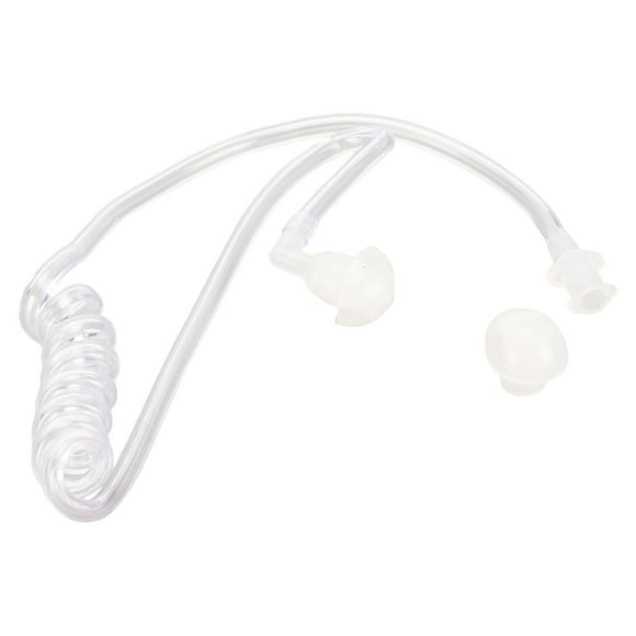 Ergonomic Acoustic Tube Earpiece, Crystal Clear Sound, Silicone and PU Replacement Coil Tube for Two Way Radio Headphones, Compatible with Two Way Radio Headphones
