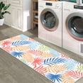 thumbnail image 3 of Haperlare Contemporary Botanical Runner Rugs for Hallway Washable Non Slip Leaf Rug Laundry Runner Rugs for Entryway,Colorful,2'x6', 3 of 7