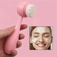 thumbnail image 6 of Silicone double face wash brush soft cleanser for both men and women manual massage facial pores deep cleaning product ﻿, 6 of 9