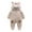 Gray, variant on Honeeladyy Baby Girls Boys One Piece Outwear Footed Hooded Fur Trim Winter Warm Down Jacket Jumpsuit Romper Snowsuit Christmas Gift for 12-18 Months Brown