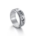 thumbnail image 5 of Women Men Fidget Meditation Anti-anxiety Calming Rings Star Moon Spinning Rings, 5 of 5