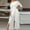 White, variant on MORTTIC Women's Elegant One-Shoulder Jumpsuit with Long Sleeves & Slit Pants - Formal & Party Wide-Leg Romper for Spring/Summer