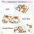 thumbnail image 4 of Dailycode Cotton Pajama Set Snug Fit Long Sleeve Top and Pants for 18M-8Y Cute Tigers and Leaf, 4 of 7