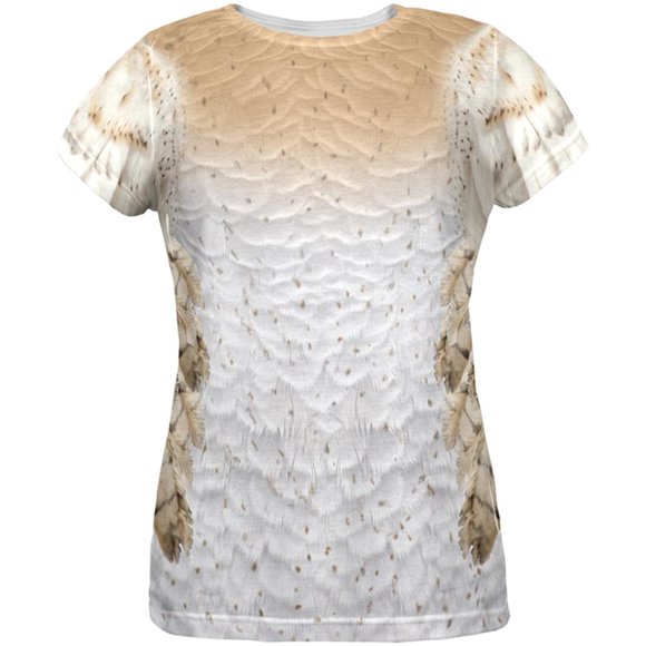 Halloween Barn Owl Costume All Over Womens T-Shirt
