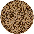 thumbnail image 1 of Unique Loom Tapis Design Wildlife Léopard 8' x 8' Rond Brun Clair/noir, 1 of 10