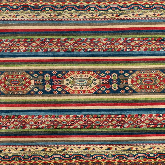 Ahgly Company Indoor Square Abstract Red Oriental Area Rugs, 3' Square