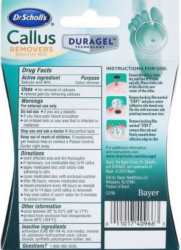 Dr. Scholl's Duragel Salicylic Acid Callus Remover Cushion 4 ea (Pack of 6)