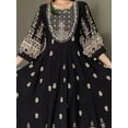 thumbnail image 5 of MORTTIC Women's Bohemian Embroidered Maxi Dress Elegant 3/4 Sleeve Swing Dress, 5 of 6