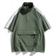 thumbnail image 1 of pstuiky camisetas de hombre, Camisa/top informal de manga corta con cuello alto y bolsillo con cremallera de color liso para hombre ropa de hombre l, 1 of 7
