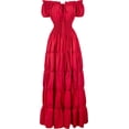 thumbnail image 1 of Zhitunemi Disfraz renacentista para mujer, vestido medieval de camisola, camisetas campesinas irlandesas debajo del vestido, 1 of 4