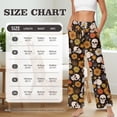 thumbnail image 7 of Psesaysky Skull Sunflower Print Wide Leg Women's Lounge Pants Lightweight High Waisted Flowy Yoga Elastic Casual Outfits Trousers with Pockets, Size S, 7 of 7