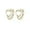 B-18K Gold, variant on Solid 925 Sterling Silver Love Heart Hoop Earrings Huggie for Women Teens Heart Hoop Earrings Love Huggie