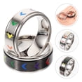 thumbnail image 2 of BRIGHTFUFU 2pcs anillos LGBT anillo lesbiano decorativo anillo arco iris anillo orgullo lgbt anillo de arco iris lgbt, 2 of 7