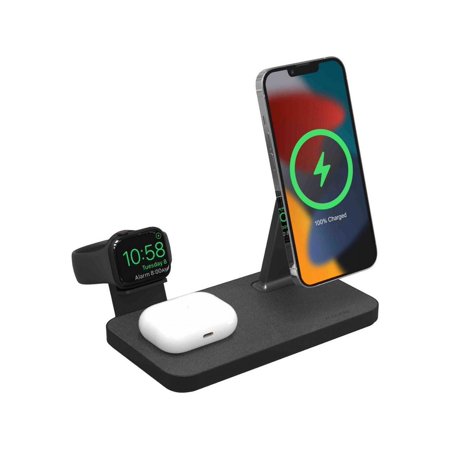 UPC: 0840056162969 | mophie Universal Wireless Snap+ Multi Device Travel Charger – Black